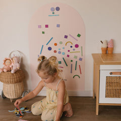 Renter-friendly magnetic wall decal for kids