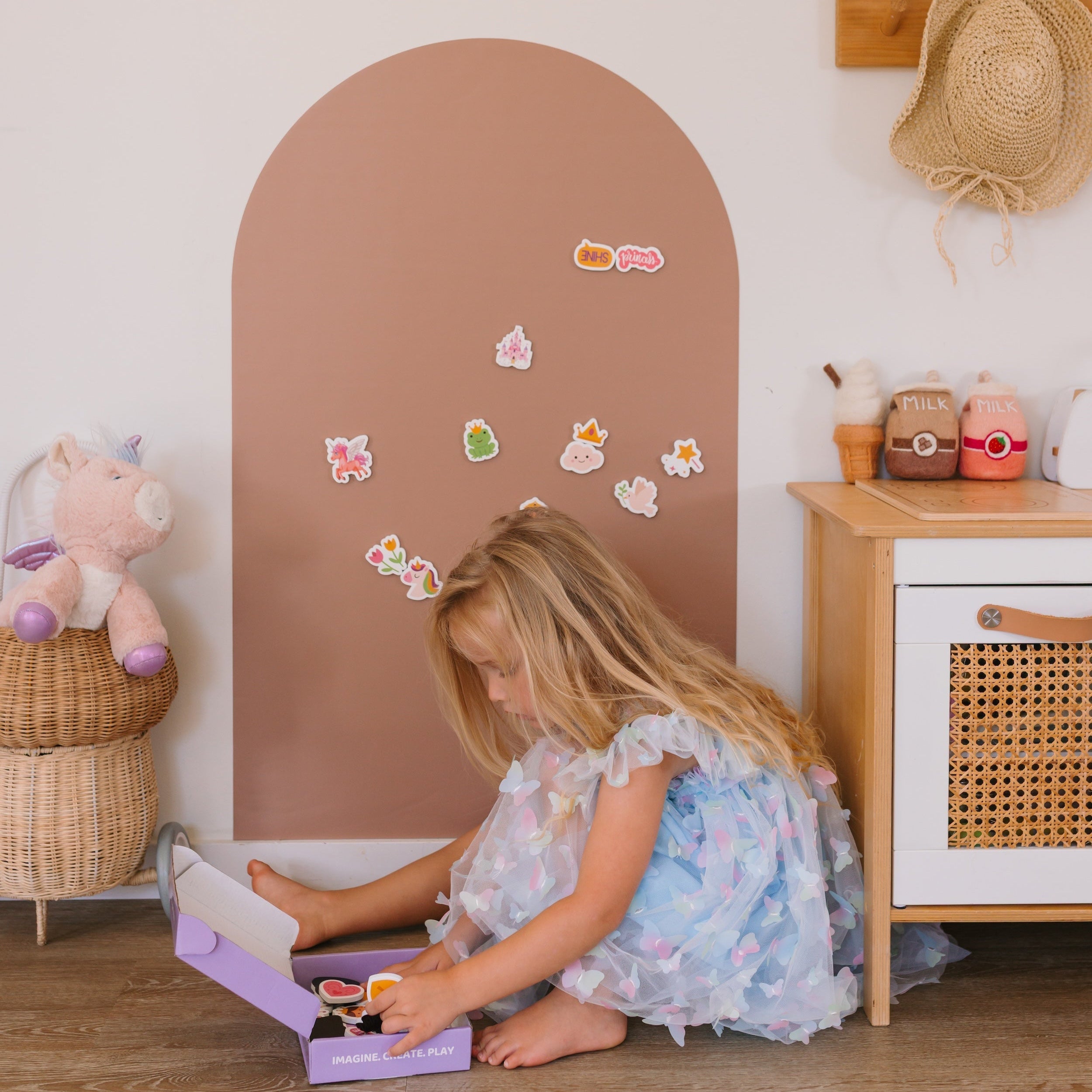 Magnetic PlayWall Starter Kit Bundle | Screen - Free Play Space for Kids - Smartypals
