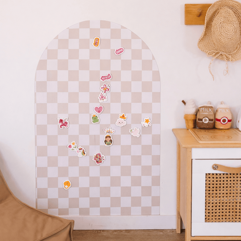 Checkered Magnetic Playwall decal